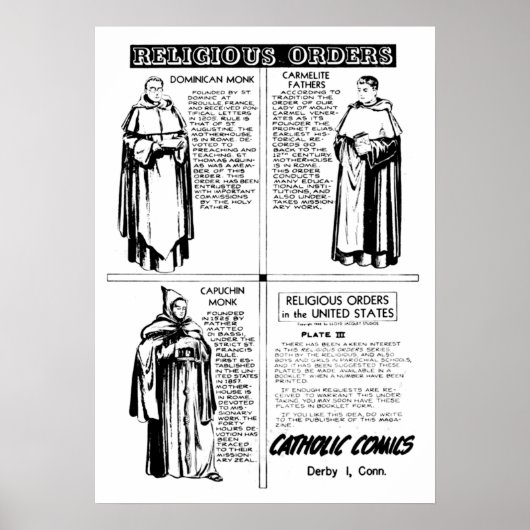 Religieuze Orden Dominicaanse Monniken Poster (Voorkant)