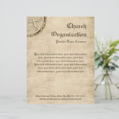 Religieuze organisatie Aged Cross Letterhead Gepersonaliseerd Briefhoofd (Staand voorkant)