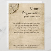 Religieuze organisatie Aged Cross Letterhead Gepersonaliseerd Briefhoofd (Voorkant / Achterkant)