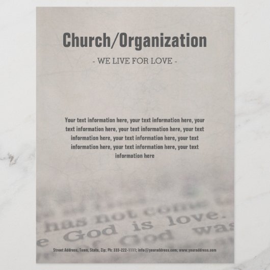 Religieuze organisatie God is liefdesbriefhoofd Briefhoofd (Voorkant)