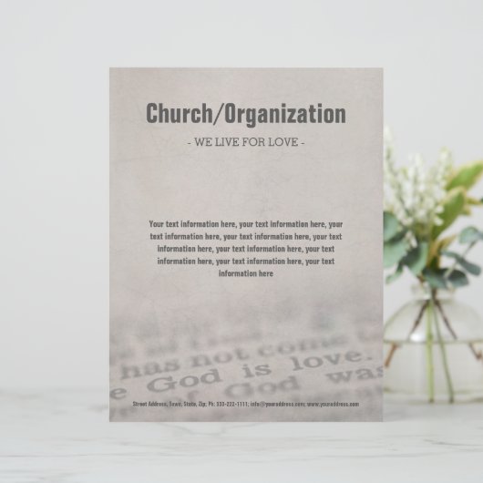 Religieuze organisatie God is liefdesbriefhoofd Briefhoofd (Staand voorkant)