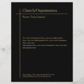 Religieuze organisatie Golden Cross Black Minimal Briefhoofd (Voorkant)