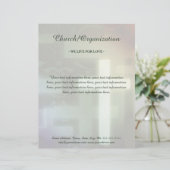 Religieuze organisatie verlicht Cross Letterhead Briefhoofd (Staand voorkant)