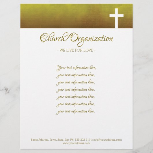 Religieuze organisatie White Cross Letterhead Briefhoofd (Voorkant)