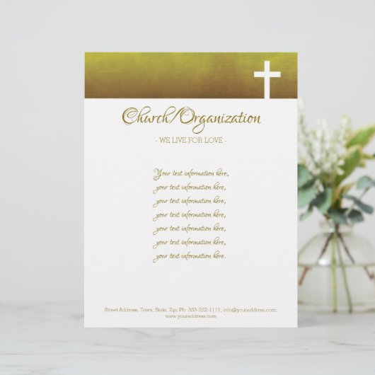 Religieuze organisatie White Cross Letterhead Briefhoofd (Staand voorkant)