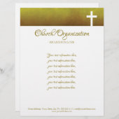 Religieuze organisatie White Cross Letterhead Briefhoofd (Voorkant / Achterkant)