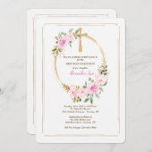 Religieuze ovale uitnodiging (Voorkant / Achterkant)