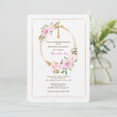 Religieuze ovale uitnodiging (Staand voorkant)