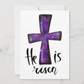 Religieuze Paarse Galaxy Christelijke baptisme Kaart (Achterkant)