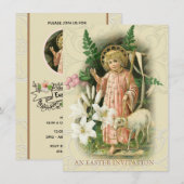 Religieuze Paas Lente Pasen Brunch Viering Kaart (Voorkant / Achterkant)