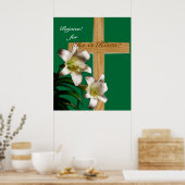 Religieuze paasafdruk - Hij is Risen! Poster (Keuken)