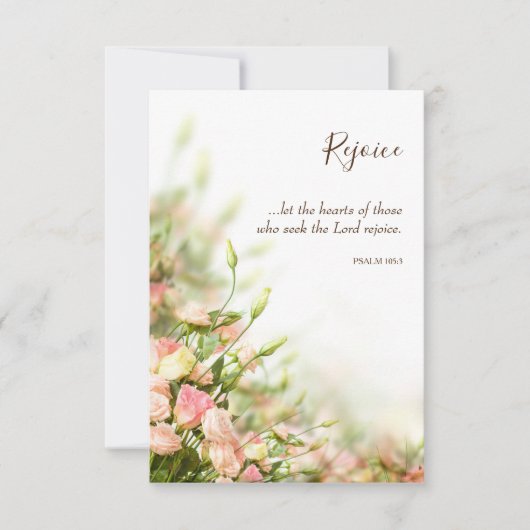 Religieuze paaskaarten - Sentiments Rejoice Bedankkaart (Voorkant)
