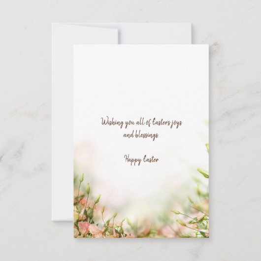 Religieuze paaskaarten - Sentiments Rejoice Bedankkaart (Achterkant)