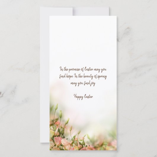 Religieuze paaskaarten - Sentiments Rejoice Bedankkaart (Achterkant)