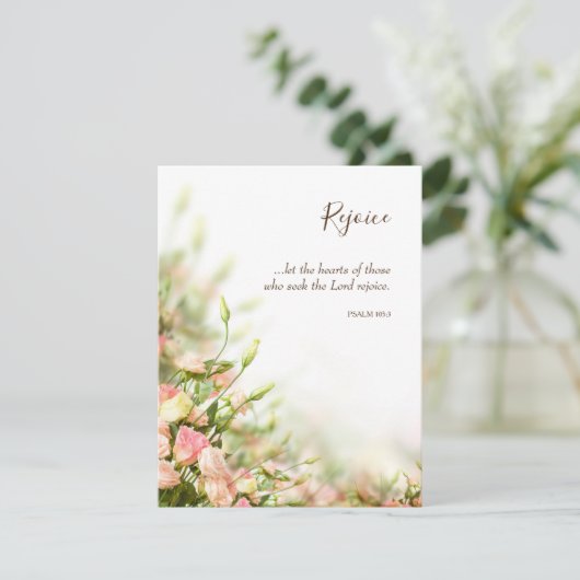 Religieuze paaskaarten - Sentiments Rejoice Kaart (Staand voorkant)