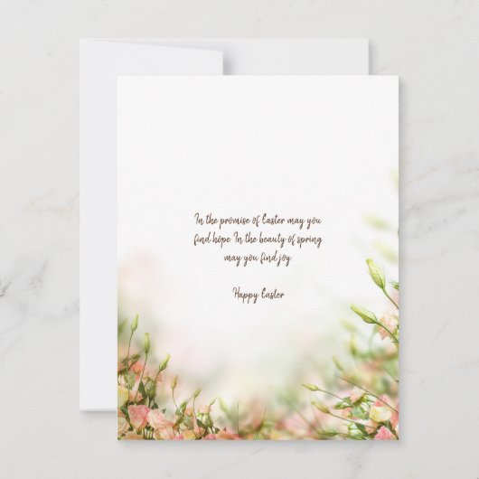 Religieuze paaskaarten - Sentiments Rejoice Kaart (Achterkant)