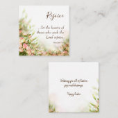 Religieuze paaskaarten - Sentiments Rejoice Notitiekaartje (Voorkant / Achterkant)