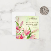 Religieuze paaskaarten - zintuigen Alleluia Notitiekaartje (Voorkant / Achterkant in situ)