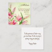 Religieuze paaskaarten - zintuigen Alleluia Notitiekaartje (Voorkant / Achterkant)