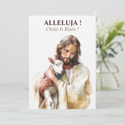 Religieuze paaskerk Jesus Christ Kaart (Staand voorkant)
