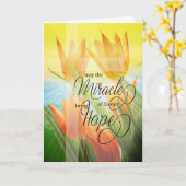 Religieuze paaslijnen en kruising brengen hoop kaart (Gele Bloem)