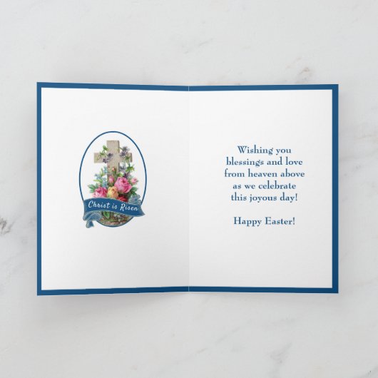 Religieuze paasmakerij door kruisverbijstering Ho Feestdagen Kaart (Binnen)