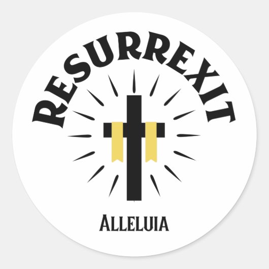 Religieuze paasmakerij, Latijnse heruittreding Ronde Sticker (Voorkant)