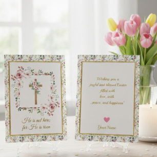 Religieuze Pasen Christelijke Feestdag Hij Is Opge Feestdagenkaart