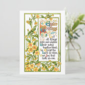   Religieuze Pasen Hymn en Primroses Feestdagenkaart (Staand voorkant)