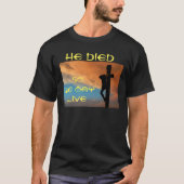 Religieuze Pasen Jezus aan het kruis T-shirt (Voorkant)