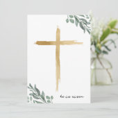 Religieuze Pasen Kruis Groet Bijbel Kaart (Staand voorkant)