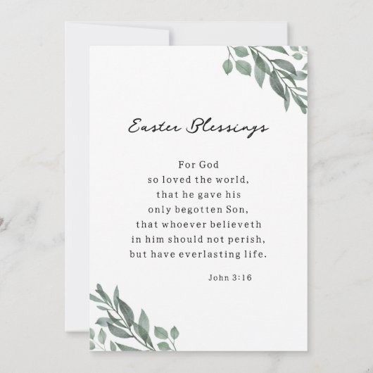 Religieuze Pasen Kruis Groet Bijbel Kaart (Achterkant)