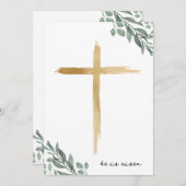 Religieuze Pasen Kruis Groet Bijbelkaart Kaart (Voorkant / Achterkant)