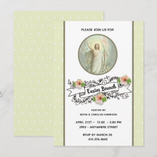 Religieuze Pasen Lente Pascha Brunch Diner Kaart