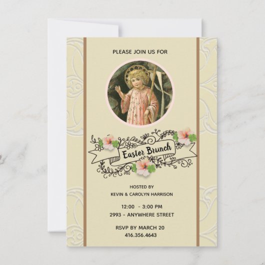 Religieuze Pasen Lente Pascha Brunch Viering Kaart (Achterkant)