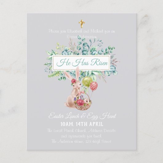 Religieuze Pasen Uitnodigingsbudget (Voorkant)