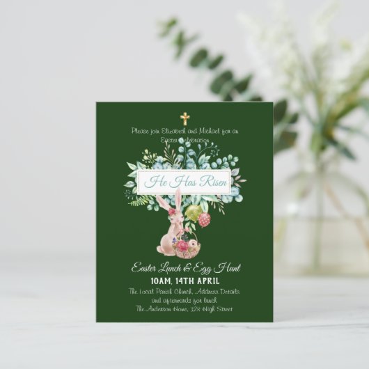 Religieuze Pasen Uitnodigingsbudget (Staand voorkant)