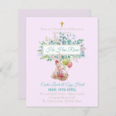 Religieuze Pasen Uitnodigingsbudget (Voorkant / Achterkant)