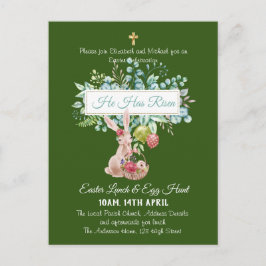 Religieuze Pasen Uitnodigingsbudget Briefkaart