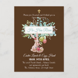 Religieuze Pasen Uitnodigingsbudget Briefkaart