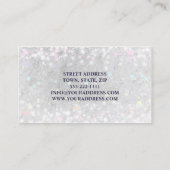 Religieuze pastor Kaart in witte glinsterende snee Visitekaartje (Achterkant)