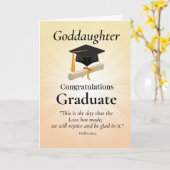 Religieuze peetdochter afstuderen gefeliciteerd ch kaart (Gele Bloem)