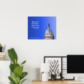 Religieuze Poster -- een Gezegende Natie (Thuiskantoor)