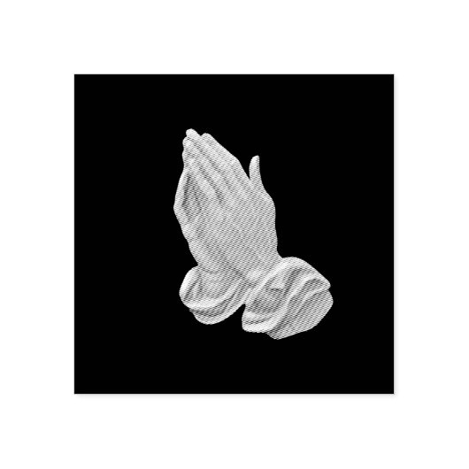 Religieuze Praying Hands Rubberstempel (Afrduk)