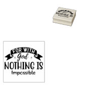 Religieuze prijsopgave voor God is niets onmogelij Rubberstempel (Gestempeld)