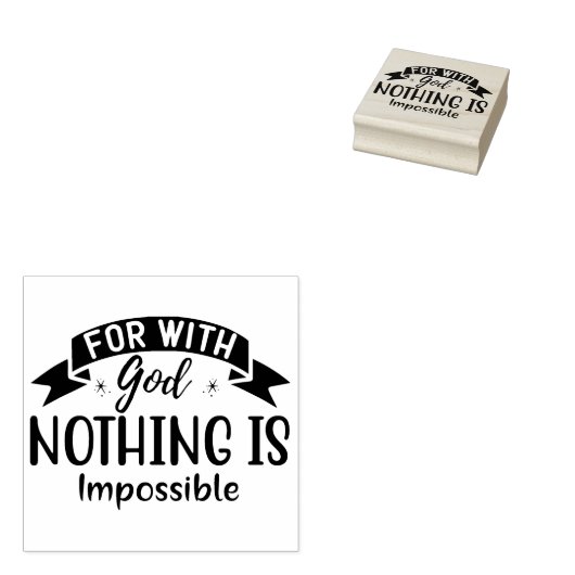 Religieuze prijsopgave voor God is niets onmogelij Rubberstempel (Gestempeld)