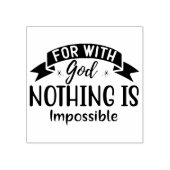 Religieuze prijsopgave voor God is niets onmogelij Rubberstempel (Afrduk)