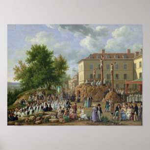 Religieuze Processie aan Mont Valerien, 1819 Poster