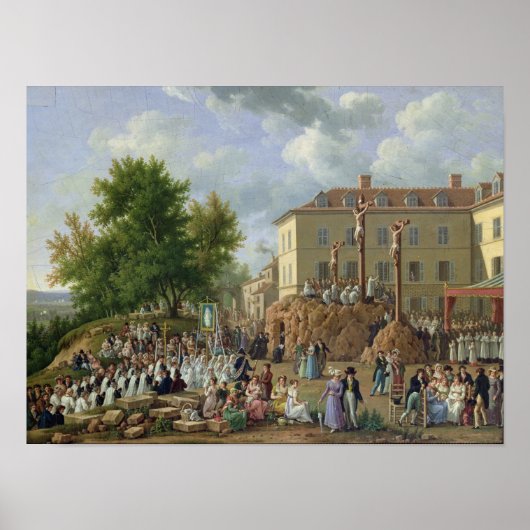 Religieuze Processie aan Mont Valerien, 1819 Poster (Voorkant)