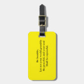 Religieuze quote bagagelabel (Voorkant verticaal)